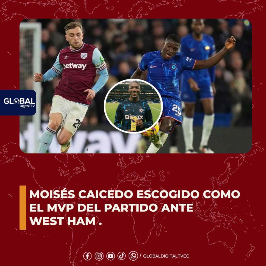 Moisés Caicedo escogido como el MVP del partido ante West Ham